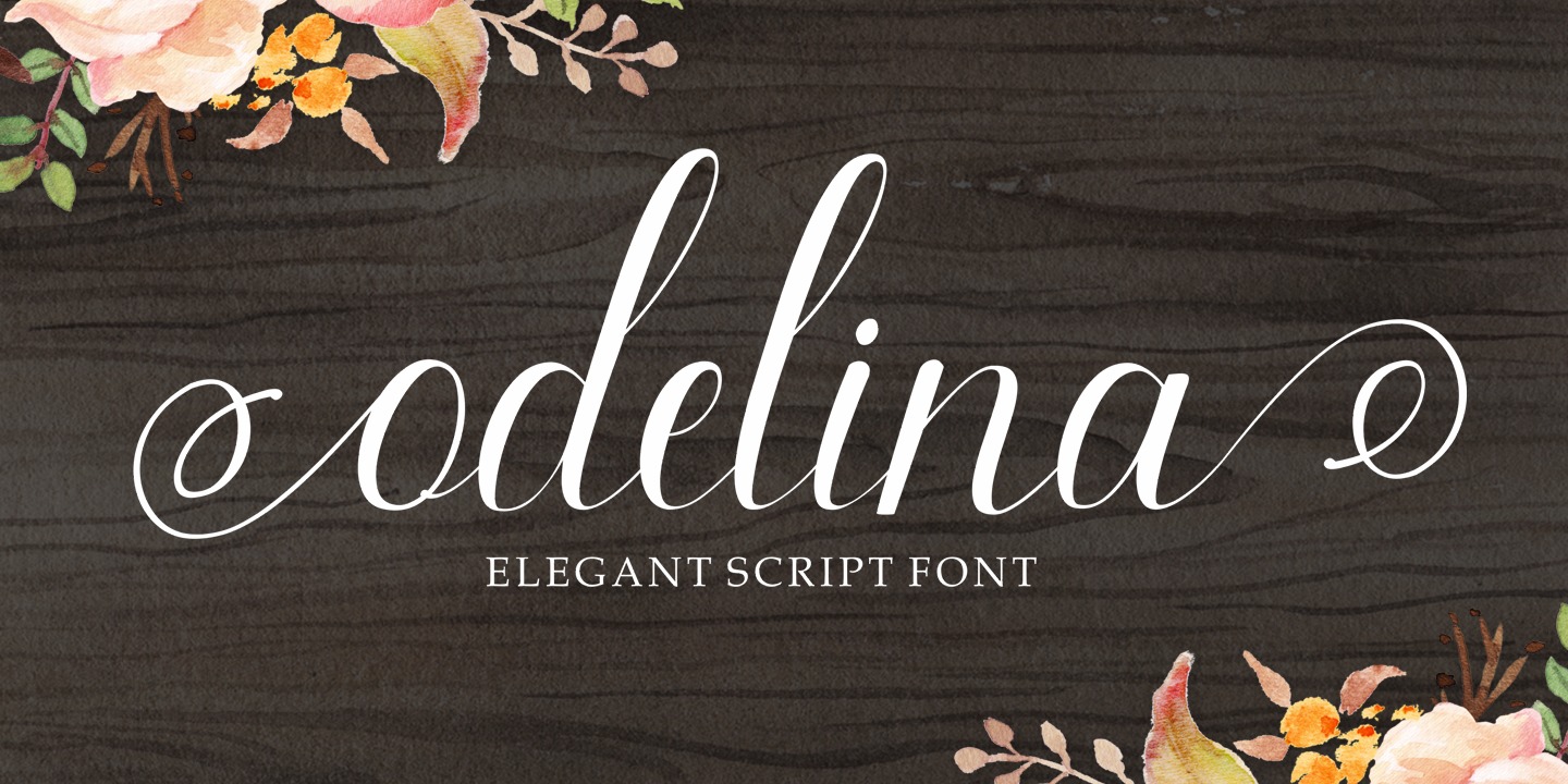 Beispiel einer Odelina Regular-Schriftart